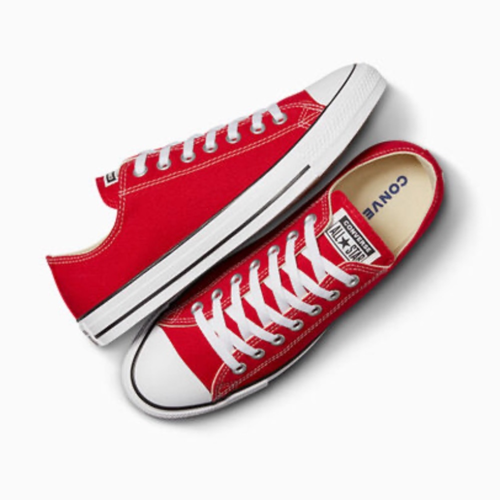 Converse Red Chuck Taylor All Star Classic UNISEX LOW TOP SHOE SZ 8